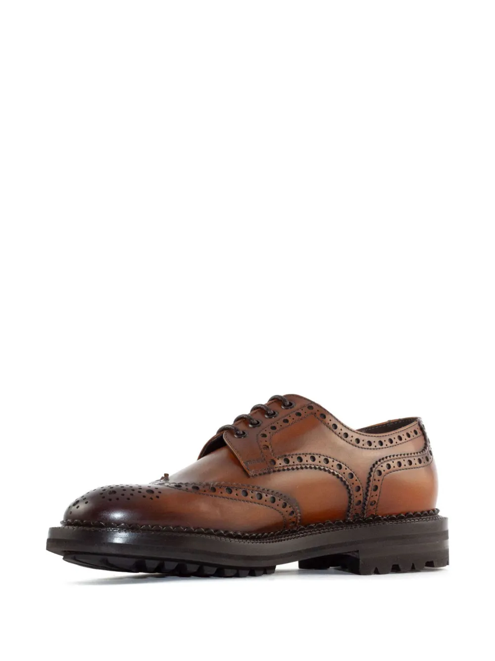 Green George Leren derby schoenen Bruin