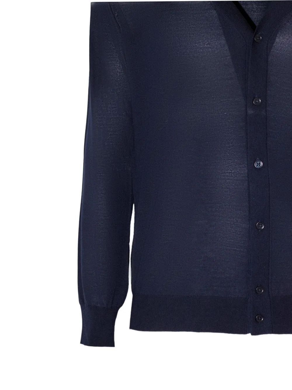 Kangra Vest met V-hals en geribbelde afwerking Blauw