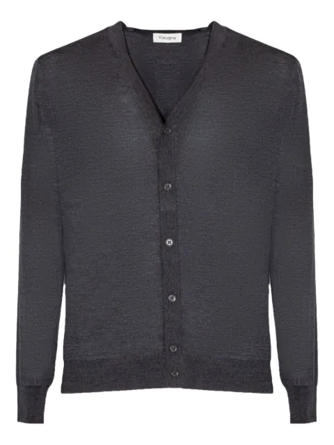 Kangra V-neck ribbed-trim cardigan