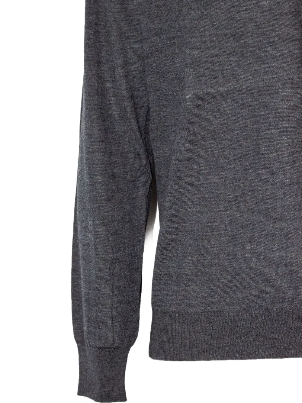 Kangra Vest met V-hals en geribbelde afwerking Grijs