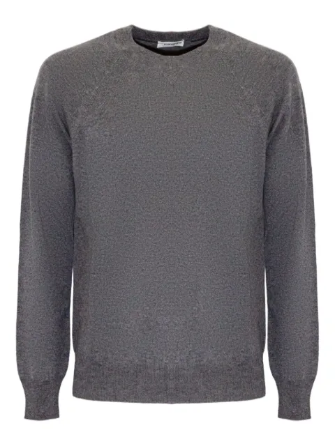 Kangra raglan-sleeve ribbed-trim wool sweater