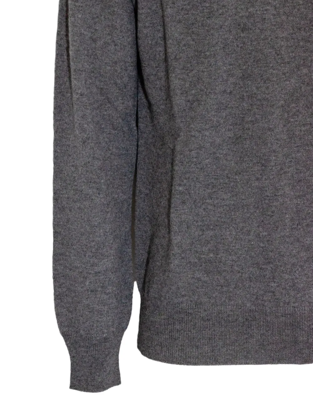 Kangra Wollen trui met raglan mouwen en geribbelde afwerking Grijs