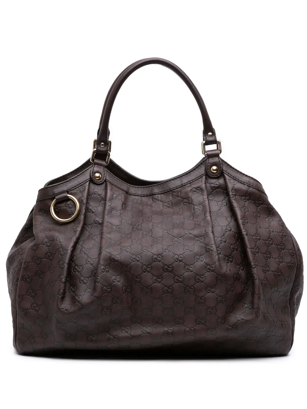 Gucci Pre-Owned 2016-2025 ラージ グッチシマ スーキー ハンドバッグ - ブラウン Gucci Pre-Owned 2016-2025 ラージ グッチシマ スーキー ハンドバッグ - ブラウン