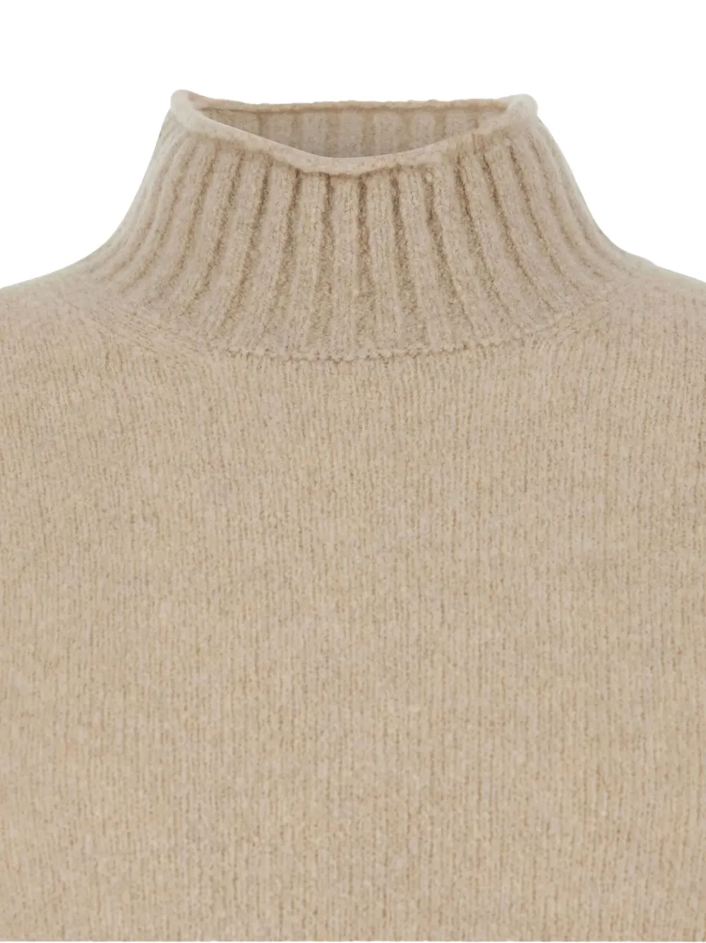 Kangra Cashmere Turtleneck Ribbed-trim Sweater In Neutral
