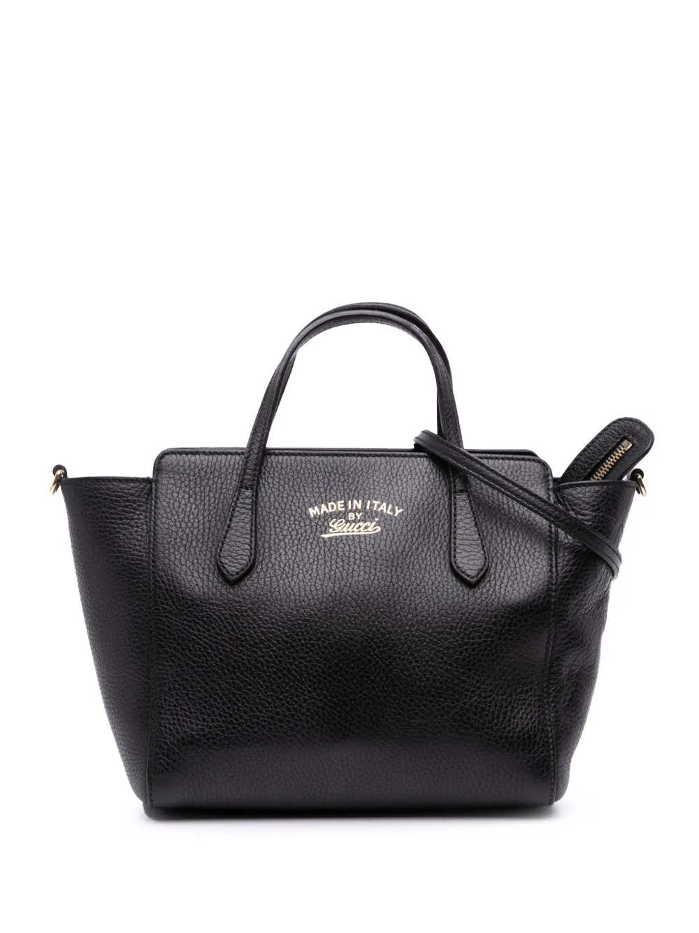 Gucci Pre-Owned 2016-2025 ミニ レザー スウィング サッチェルバッグ - ブラック Gucci Pre-Owned 2016-2025 ミニ レザー スウィング サッチェルバッグ - ブラック