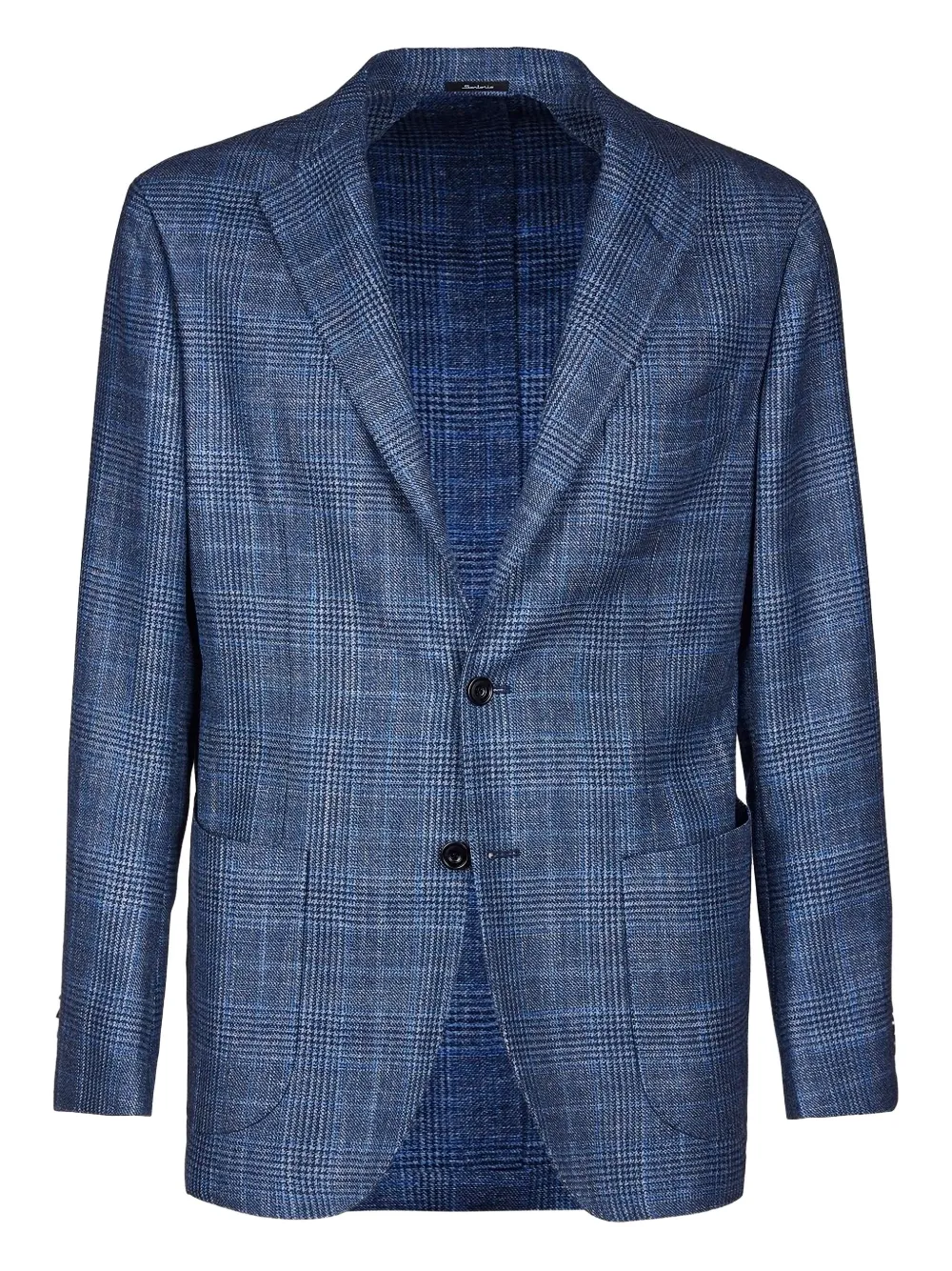 SARTORIO NAPOLI plaid single-breasted jacket | Blue | Image 1