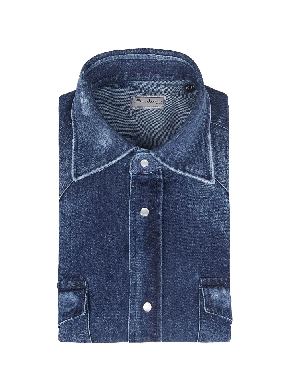 SARTORIO NAPOLI Overhemd met borstzak - Blauw