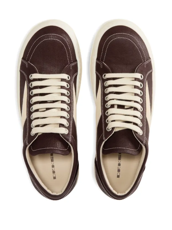 Rick Owens DRKSHDW Panelled lace-up Sneakers | Brown | FARFETCH