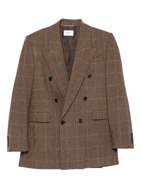 Saint Laurent checked double-breasted jacket