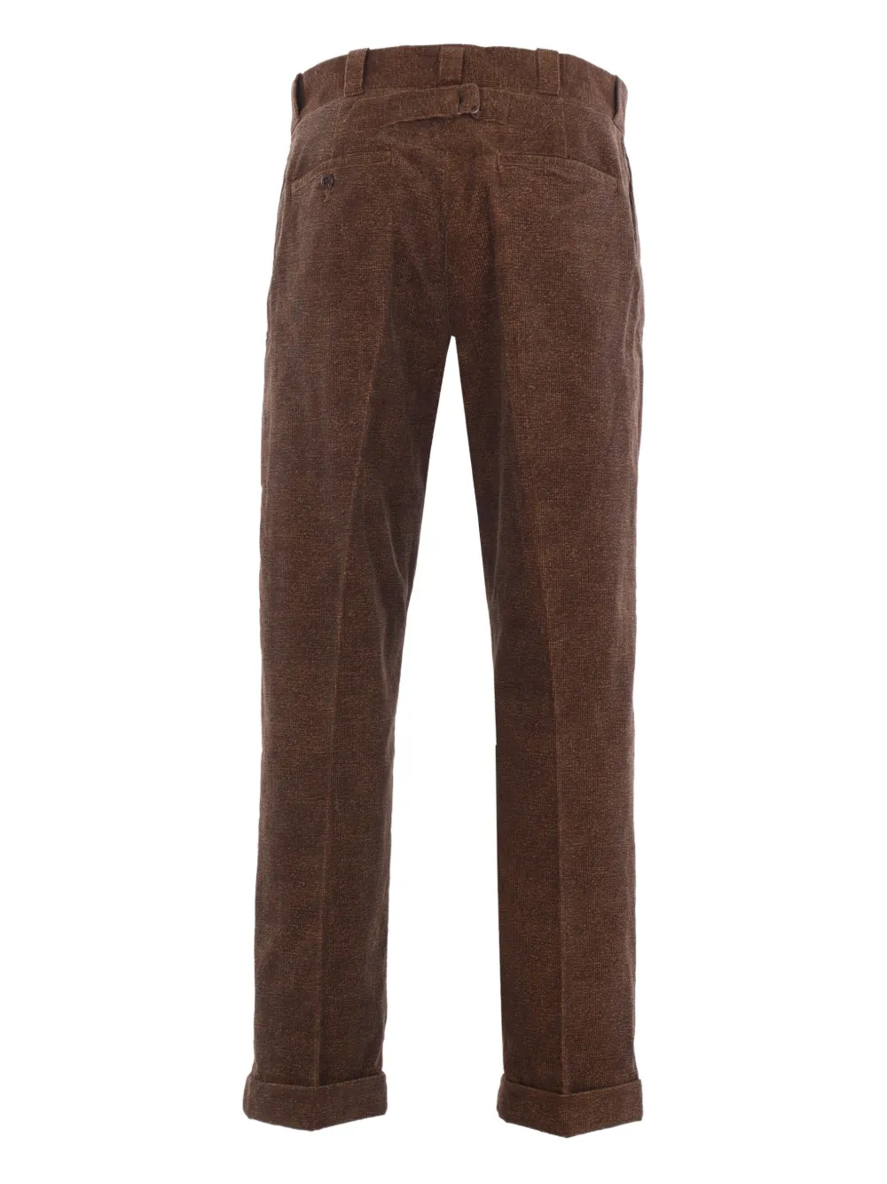 TAIGA TAKAHASHI pleat-detail corduroy trousers - Bruin