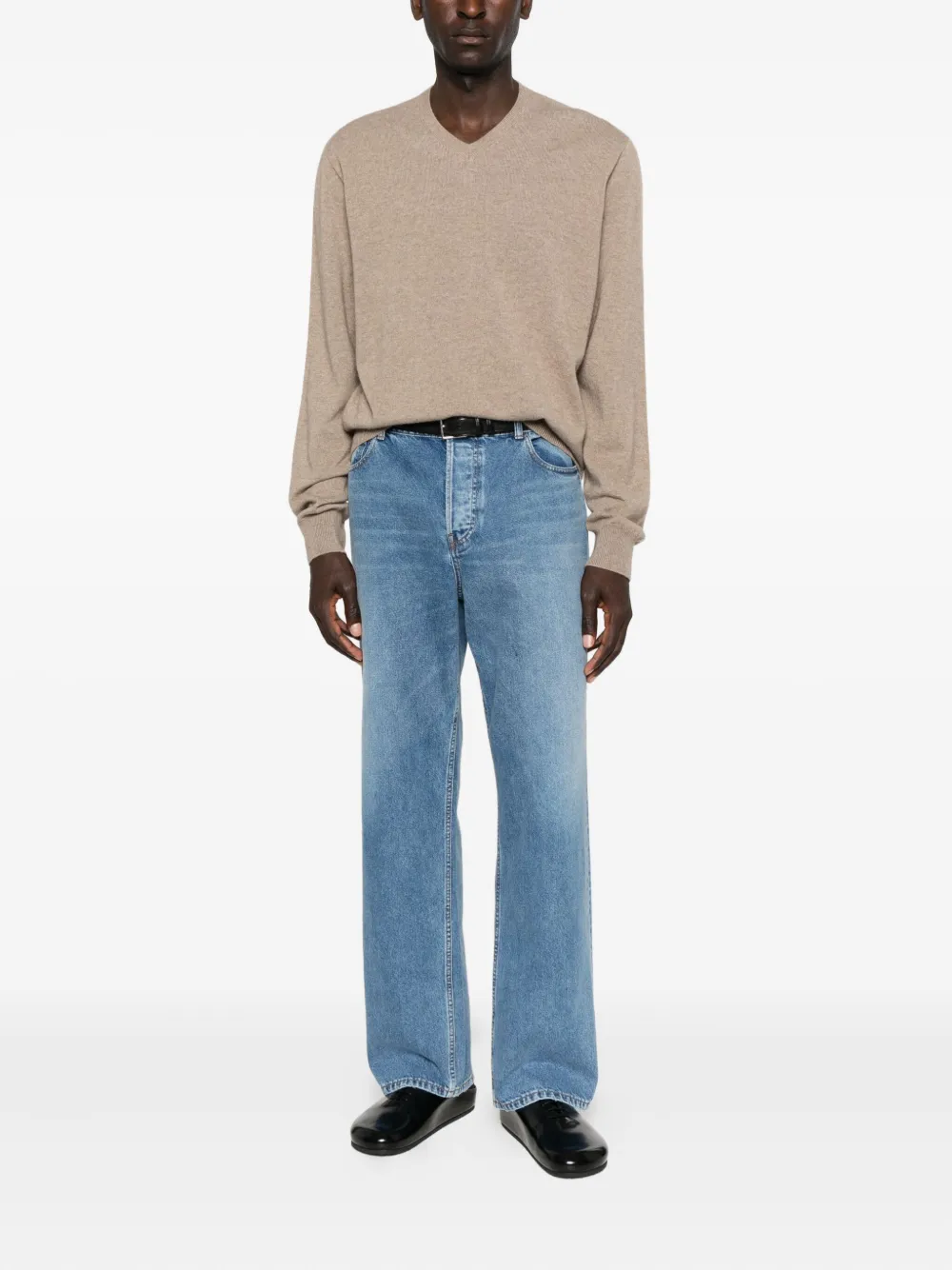 The Row Rod V-neck cashmere sweater - Beige