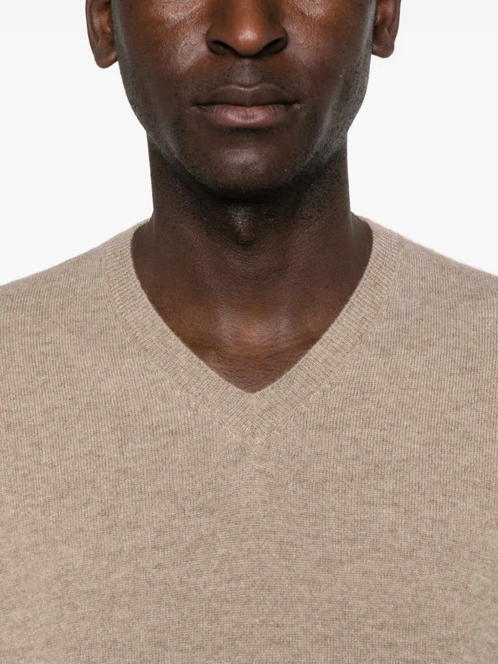 The Row Rod V-neck Cashmere Sweater In Neutral