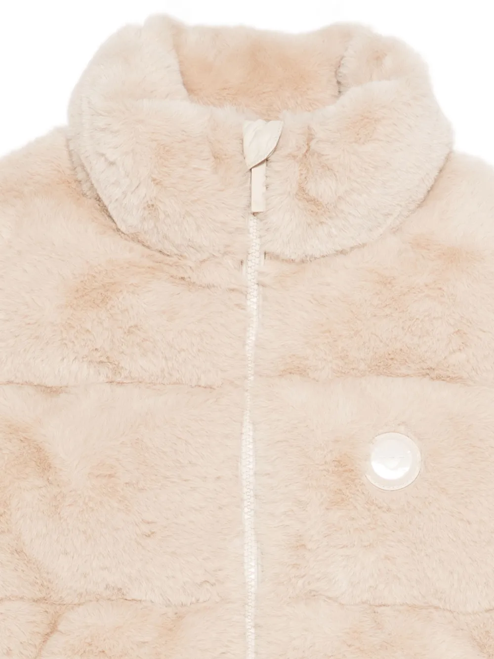 Emporio Armani Kids Gewatteerd jack met ritssluiting Beige