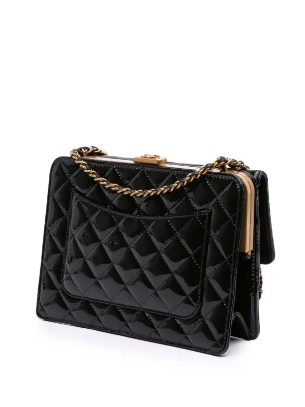 CHANEL ビジュー　ココマーク　パテント　ベルト　ブラック CHANEL Pre-Owned 2021-2025 ココマーク マトラッセ パテント