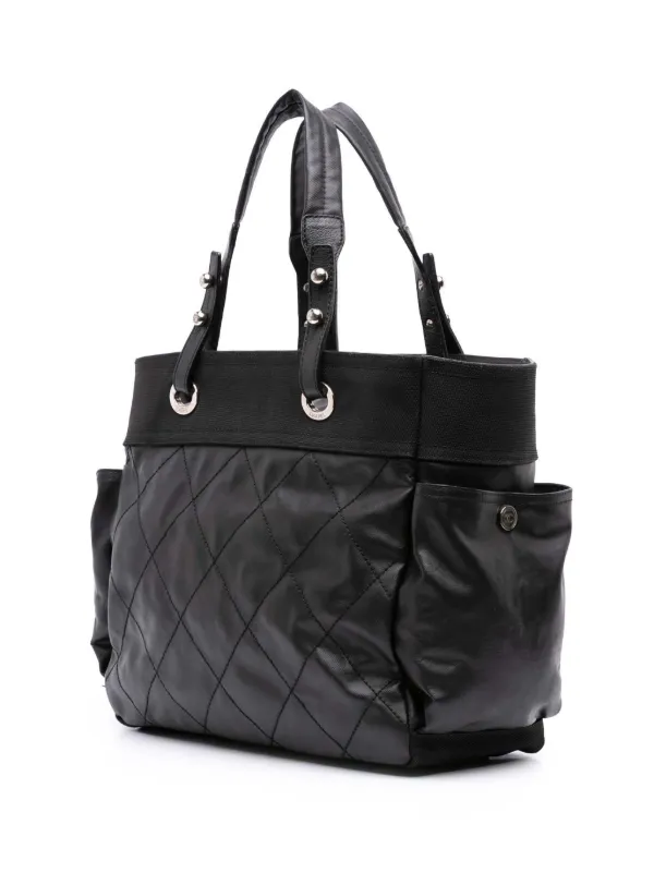 CAHNEL パリビアリッツマトラッセハンドバッグブラック