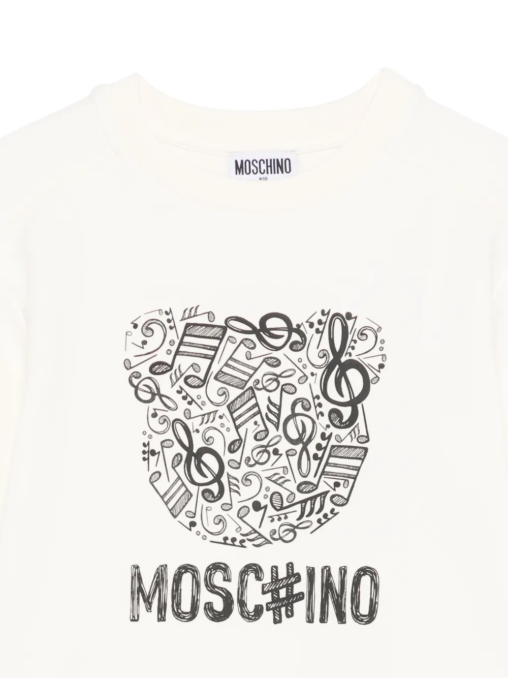 Moschino Kids Sweater met beerprint en lange mouwen Wit