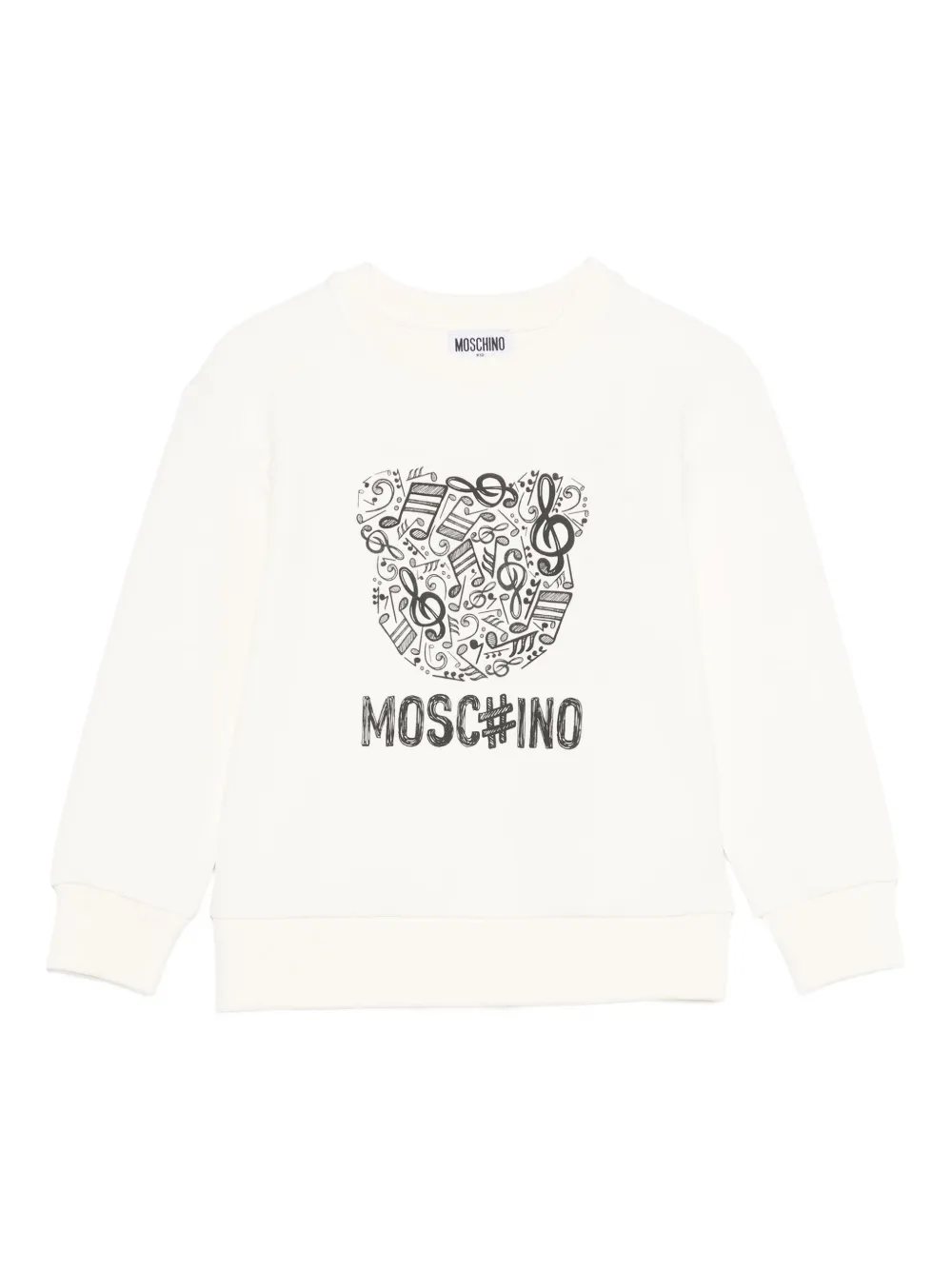 Moschino Kids ベアプリント スウェットシャツ - ホワイト Moschino Kids ベアプリント スウェットシャツ - ホワイト