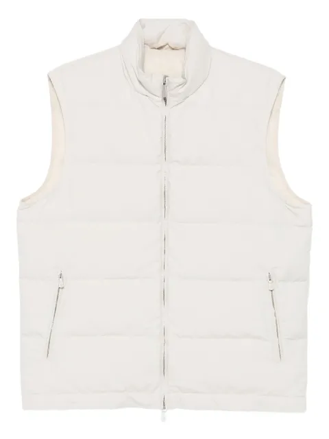Eleventy quilted zip-front vest