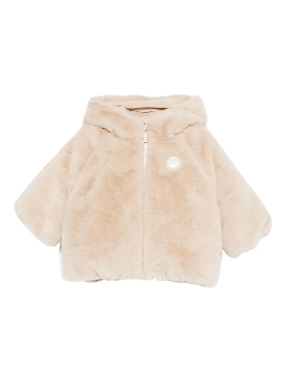 Emporio Armani Kids logo-patch hooded jacket | Neutrals | Image 1