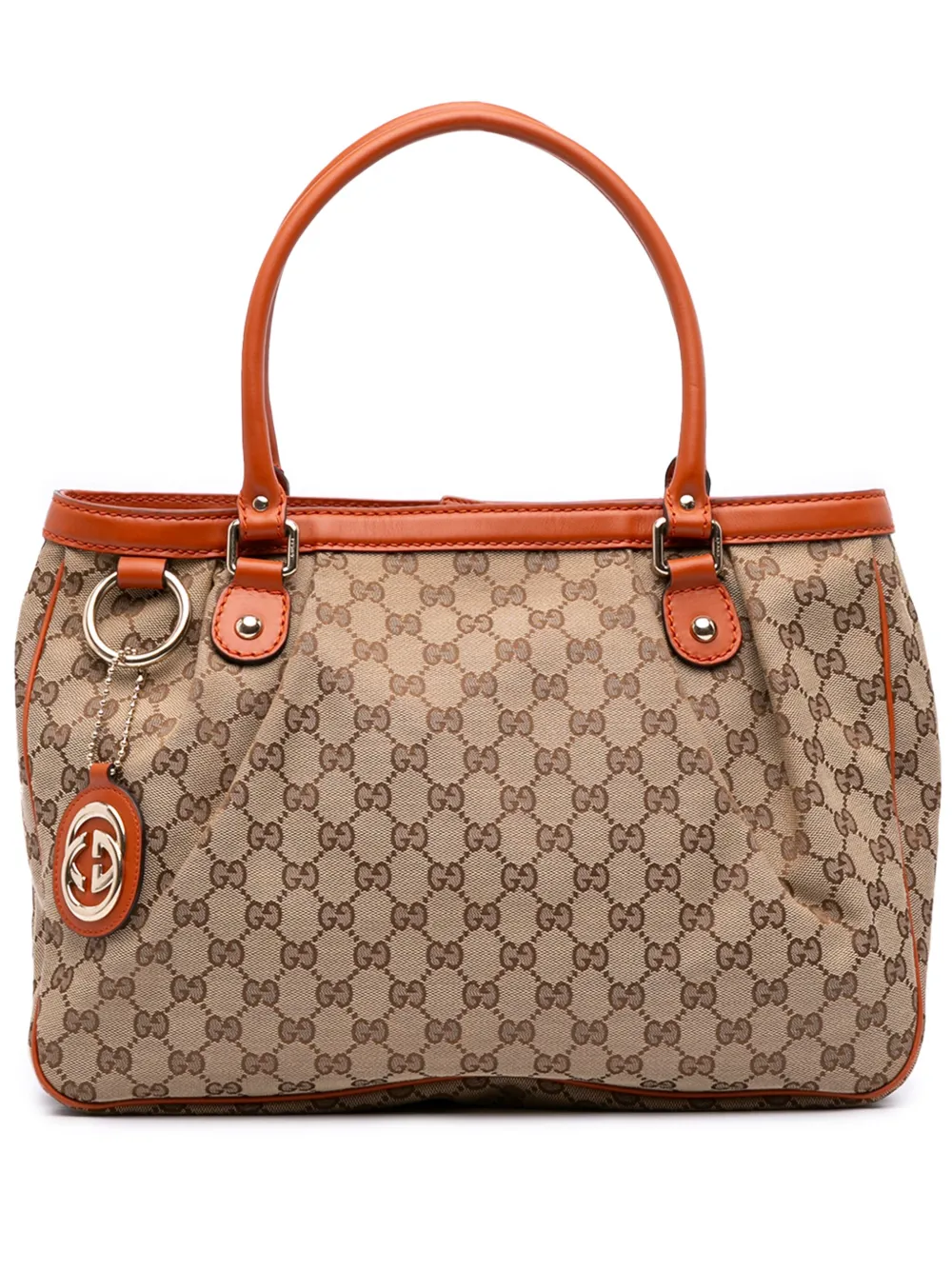 Gucci Pre-Owned 2016-2025 GGキャンバス スーキー ハンドバッグ - オレンジ Gucci Pre-Owned 2016-2025 GGキャンバス スーキー ハンドバッグ - オレンジ