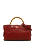 Gucci Pre-Owned 2016-2025 Medium Calfskin Bamboo Shopper satchel - Red