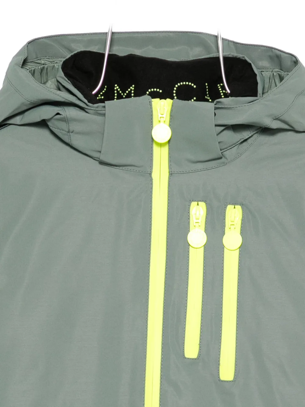 Stella Mccartney Hooded Zip-front Padded Jacket In Green