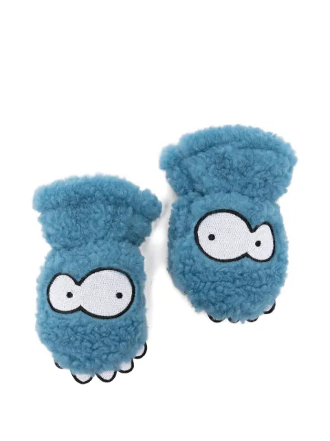 Stella McCartney Kids textured embroidered mittens
