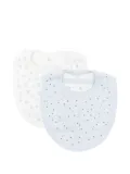 Petit Bateau heart star bibs (pack of two) - Blue