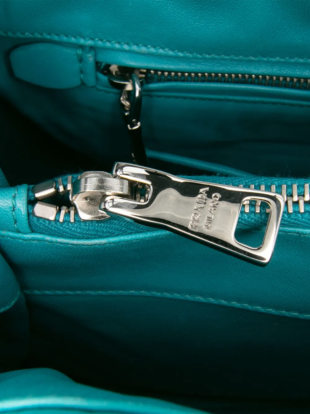 Pre-owned Prada 2012-2025 Nappa Gaufre Satchel In Blue