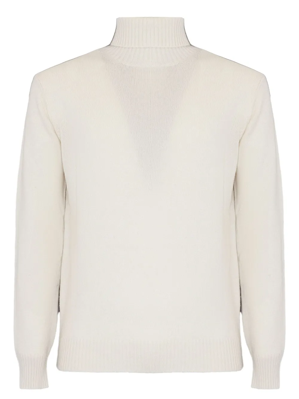 Kangra Cashmere Turtleneck Ribbed-trim Sweater In White