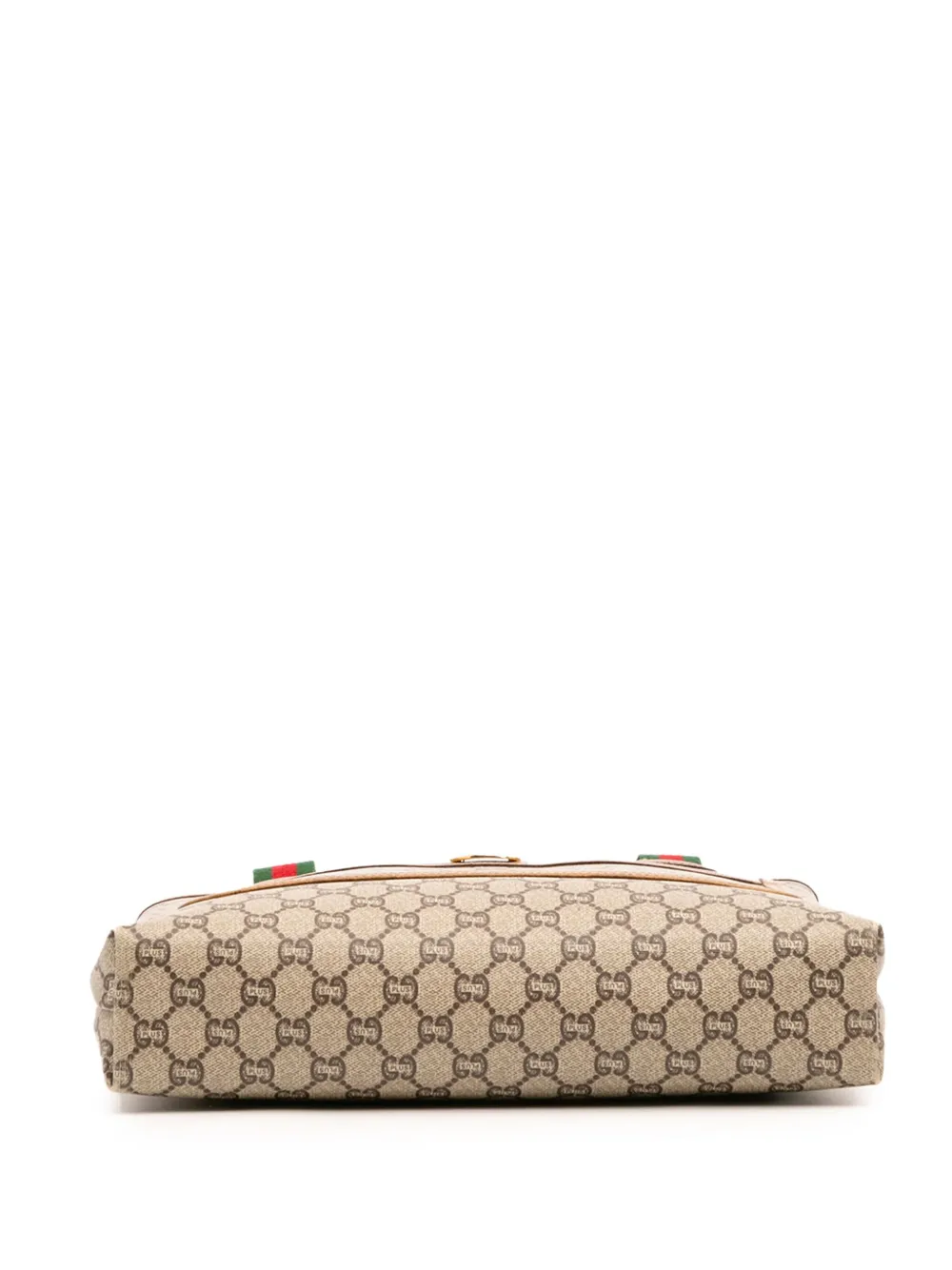 Pre-owned Gucci 20th Century Gg Supreme Plus Web Tote Bag In Brown