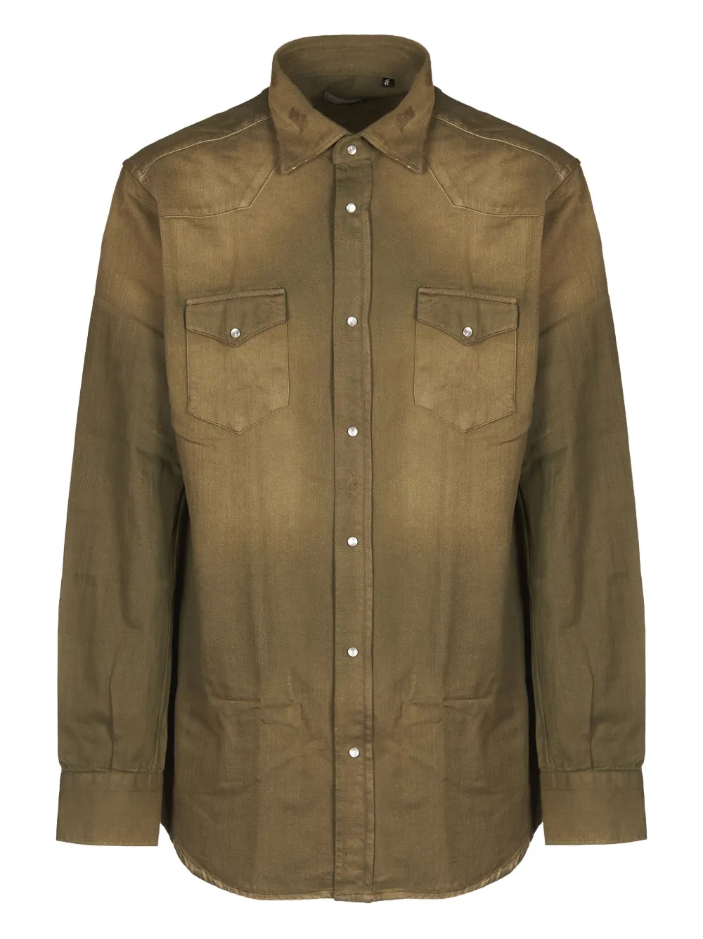 SARTORIO NAPOLI camisa con cuello de pico | marrón | Image 1