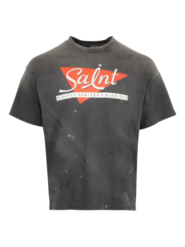 SAINT MXXXXXX ロゴ Tシャツ | ブラック | FARFETCH JP