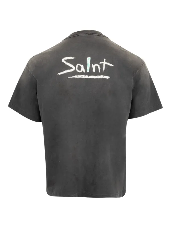 SAINT MXXXXXX ロゴ Tシャツ | ブラック | FARFETCH JP