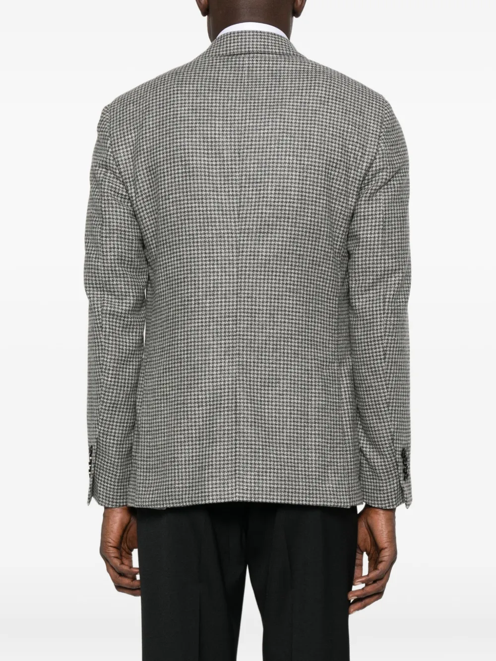Lardini Houndstooth Blazer In Gray
