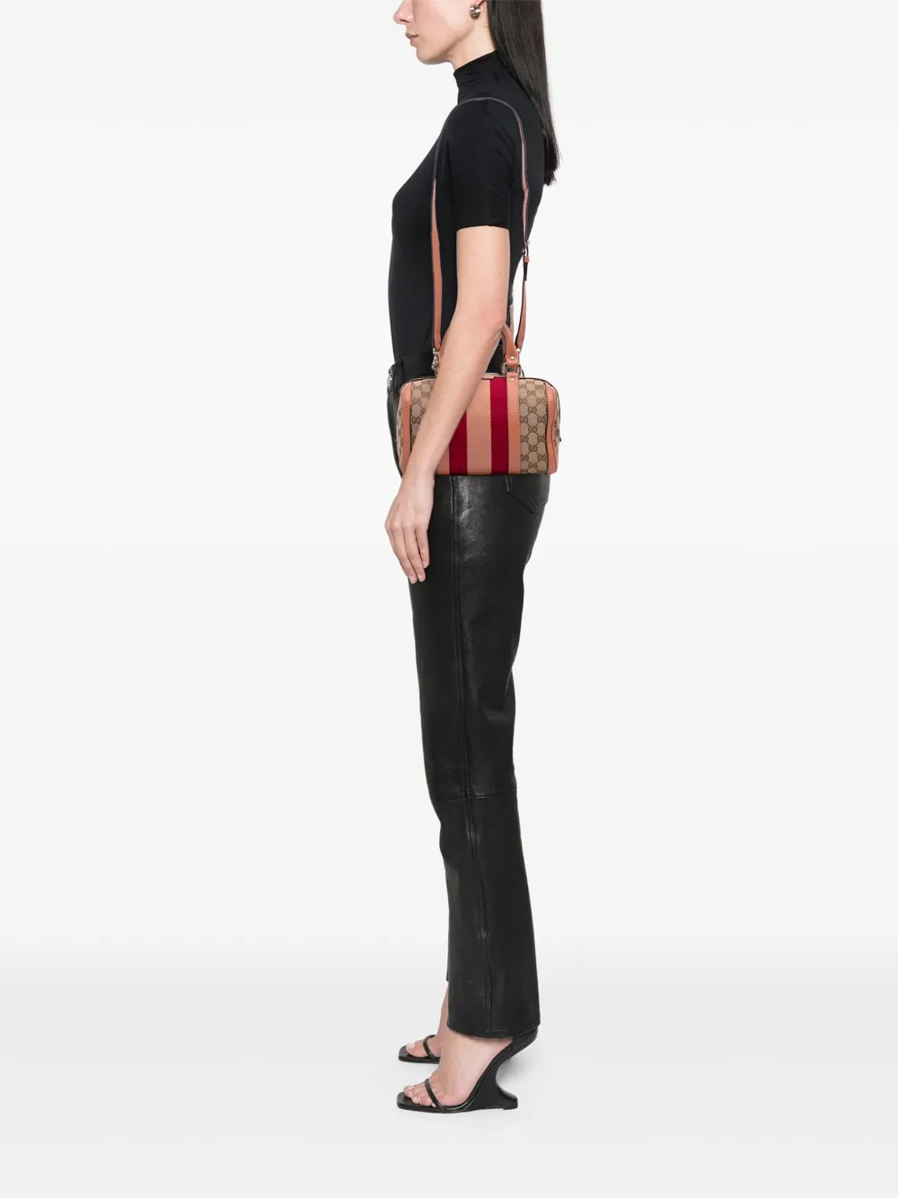 Gucci Pre-Owned 2016-2025 Small GG Canvas Web Joy Boston Bag satchel | Pre-Owned | Image 2