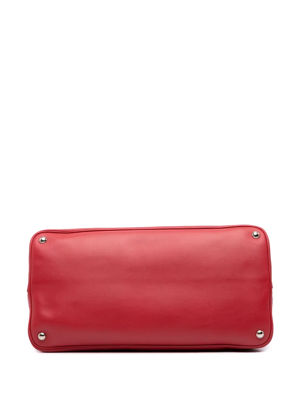 Pre-owned Prada 2010-2025 Large City Calf Double Satchel In Red