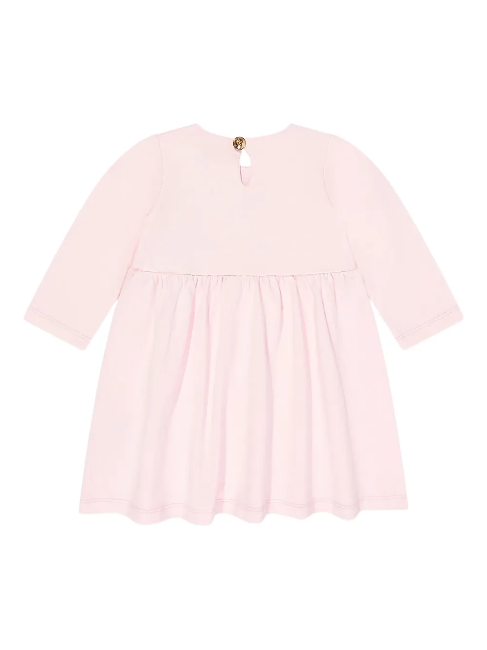 Escada Kids logo-embroidered cotton dress - Roze