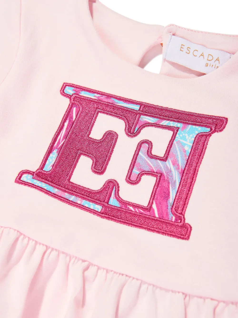 Escada Baby Girls Embroidered Logo Dress In Pink