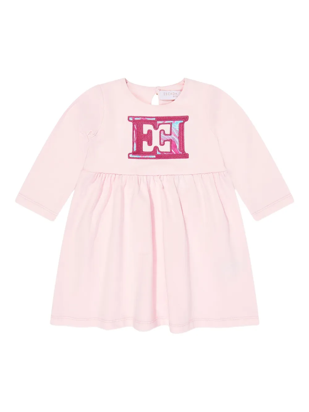 Escada Baby Girls Embroidered Logo Dress In Pink