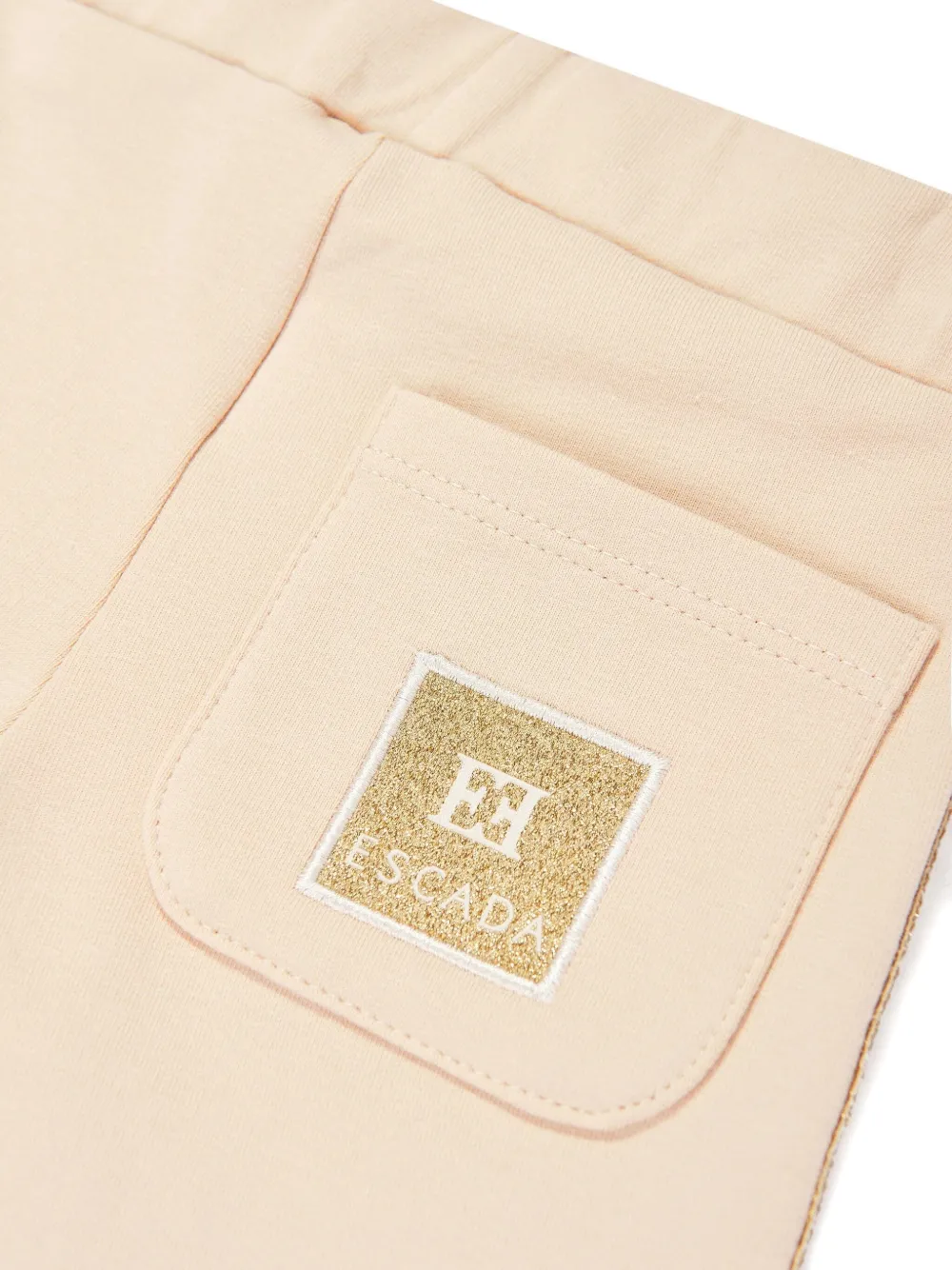 Escada Baby Girls Embroidered Logo Jersey Trousers In Neutral