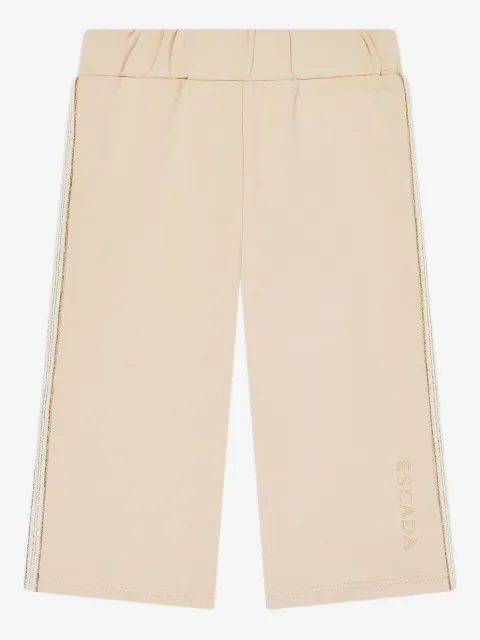 Escada Kids logo条纹长裤