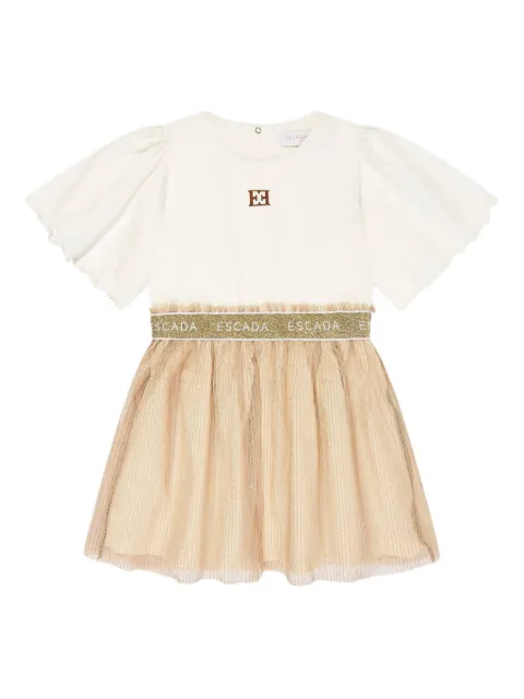 Escada Kids logo tulle dress
