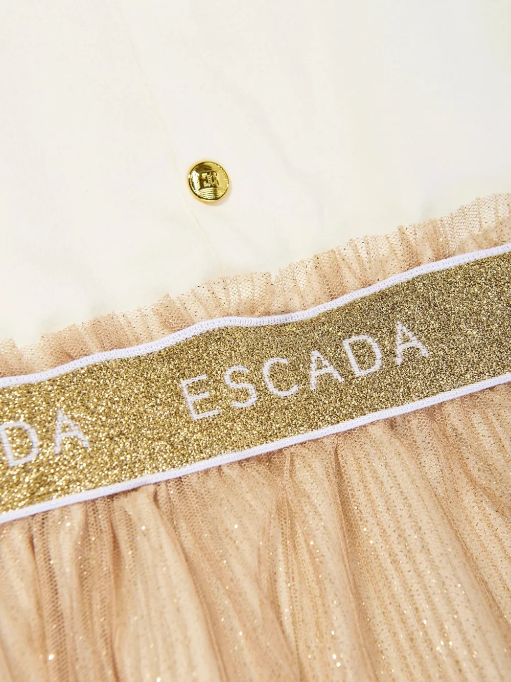 Escada Logo Tulle Dress In Multi