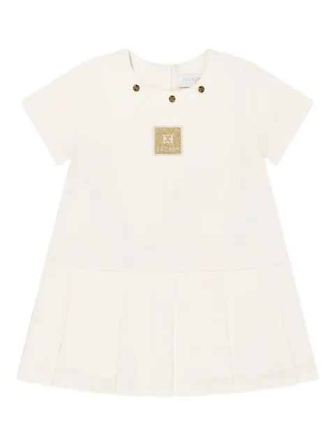Escada Kids pleated logo dress