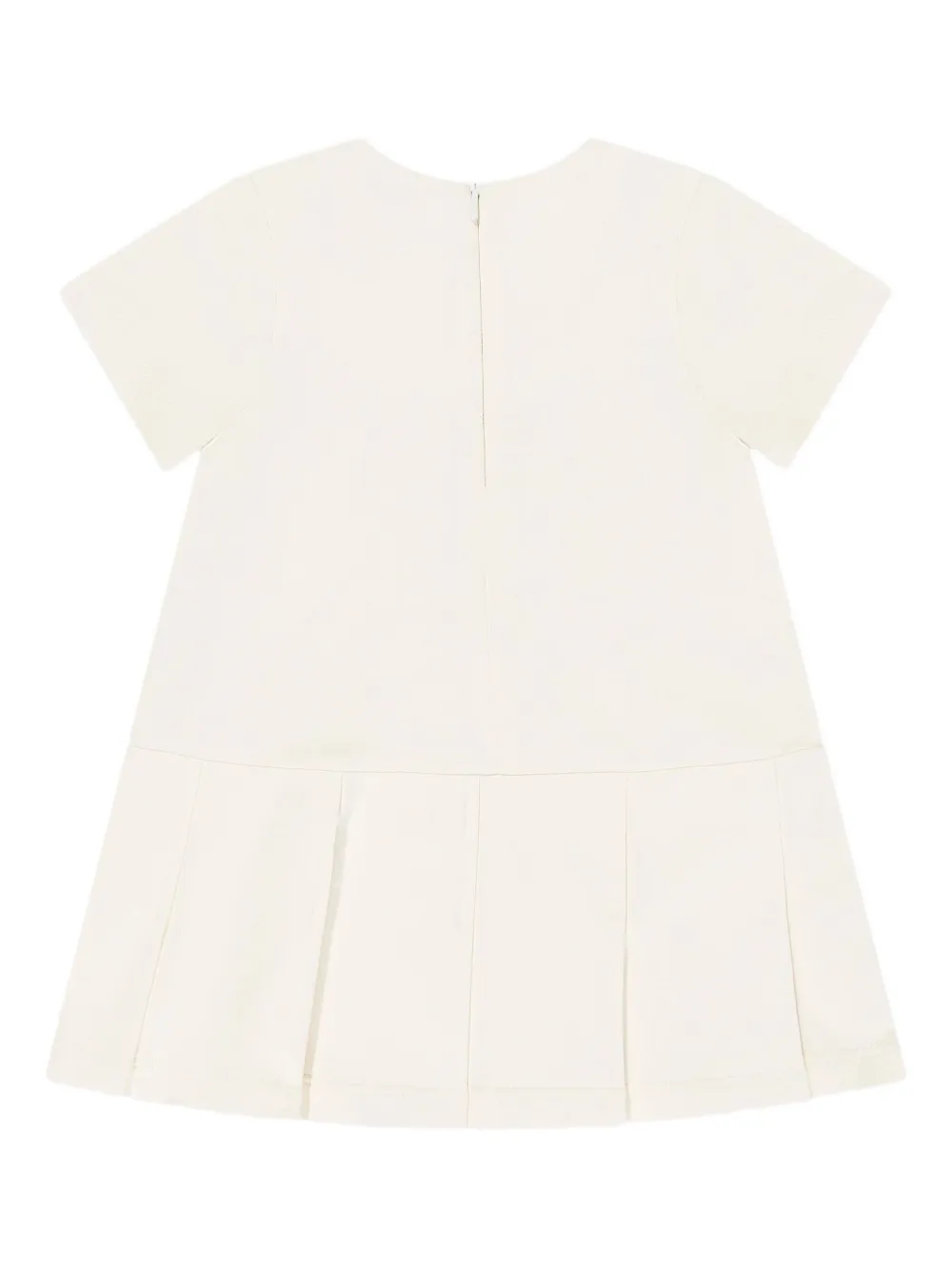 Escada Kids pleated logo dress - Beige