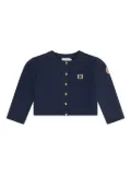 Escada Kids logo-embroidered cardigan - Blue