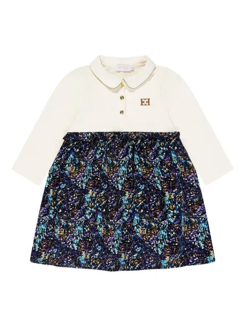Escada Kids graphic-print polo-collar dress