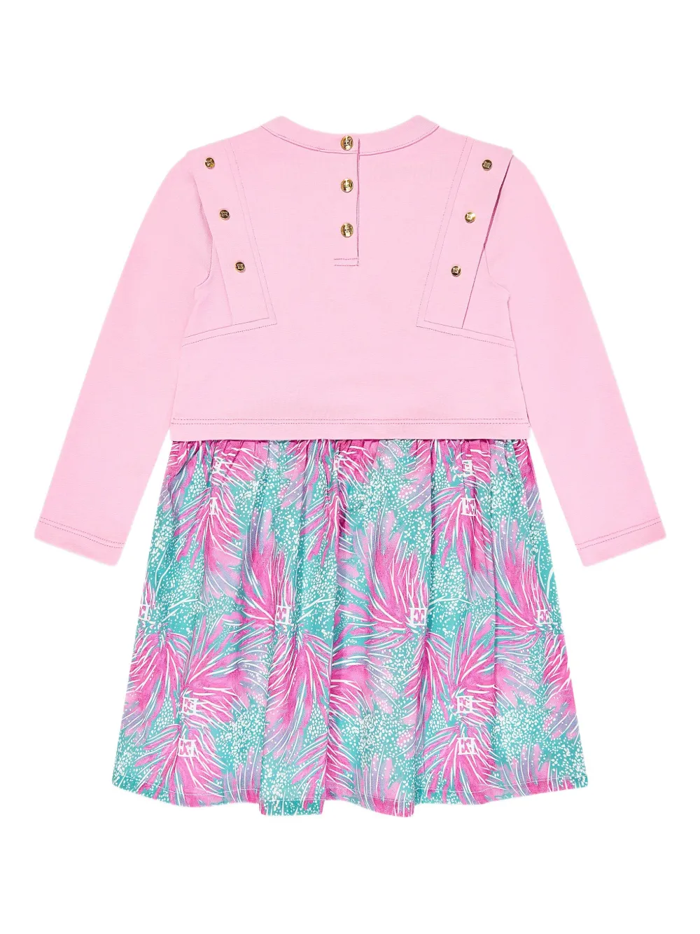 Escada Logo-print Floral-print Dress In Multi