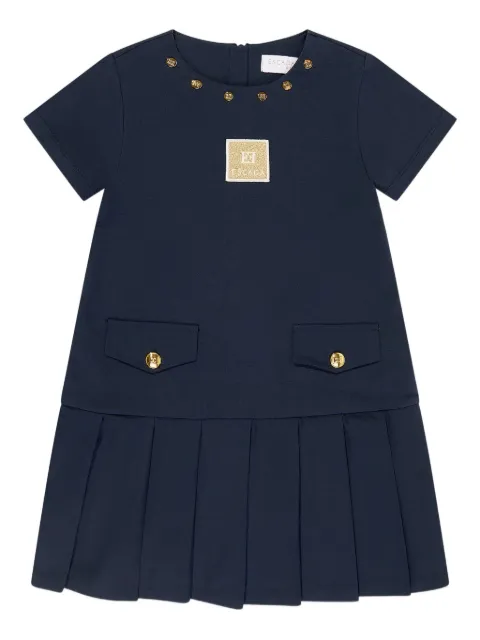 Escada Kids pleated button dress